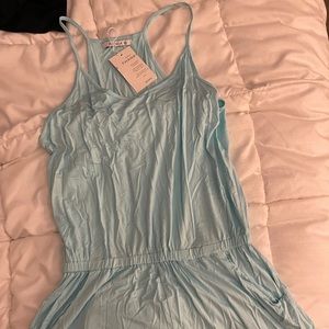 Baby blue Romper with pockets